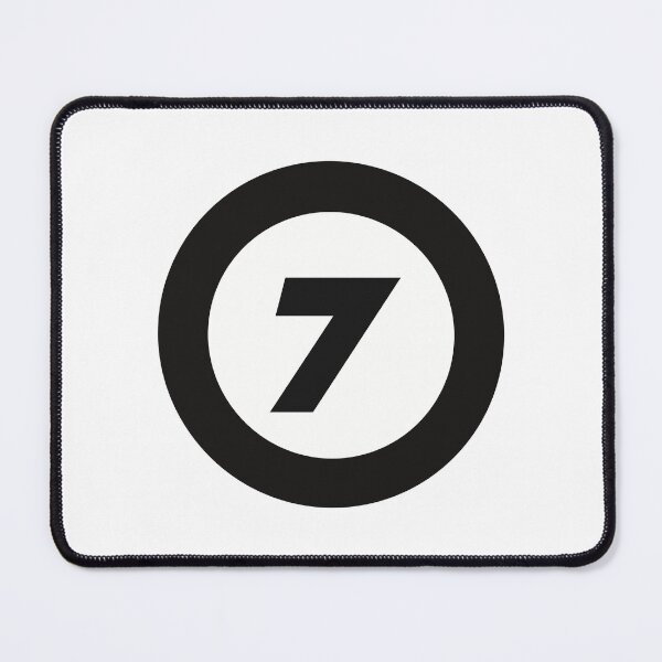 Item preview, Number 7 in black and white circle designed and sold by Krista Robertson.