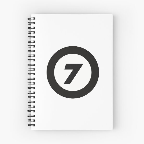 Item preview, Number 7 in black and white circle designed and sold by Krista Robertson.