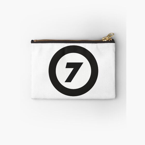 Item preview, Number 7 in black and white circle designed and sold by Krista Robertson.