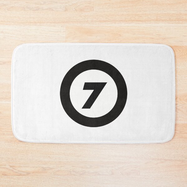 Item preview, Number 7 in black and white circle designed and sold by Krista Robertson.
