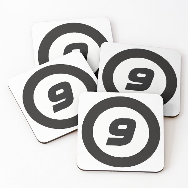 Item preview, Number 9 in black and white circle designed and sold by Krista Robertson.
