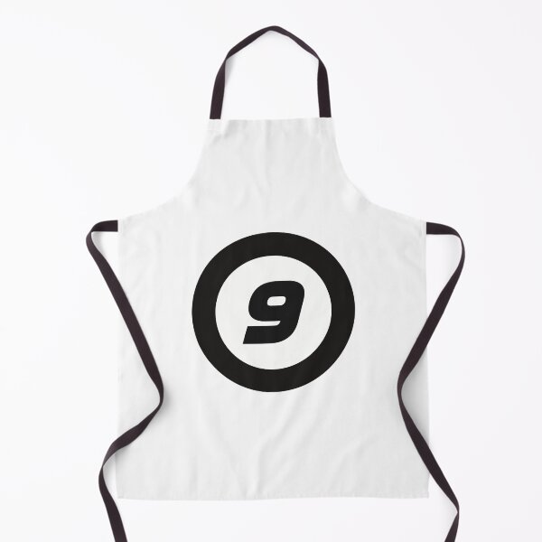 Item preview, Number 9 in black and white circle designed and sold by Krista Robertson.