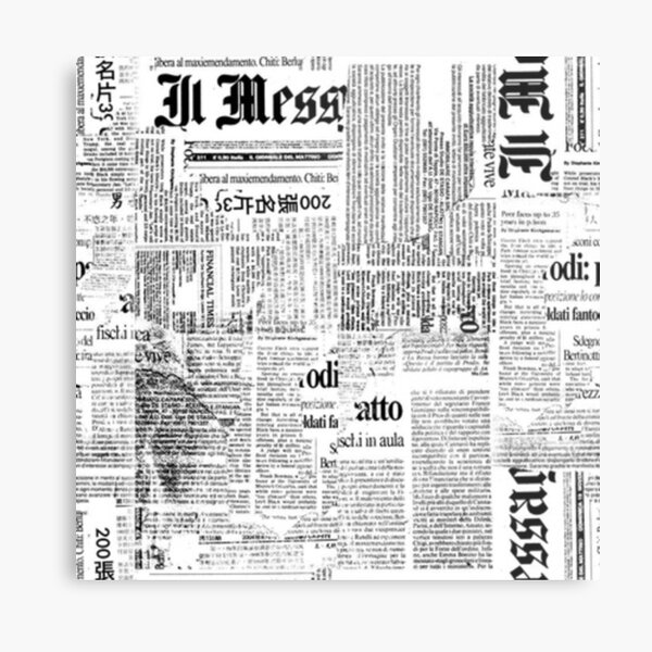 newspaper print Metal Print for Sale by Sweet Dreams