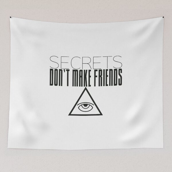 Item preview, Secrets Don't Make Friends (dark) designed and sold by nacforit.