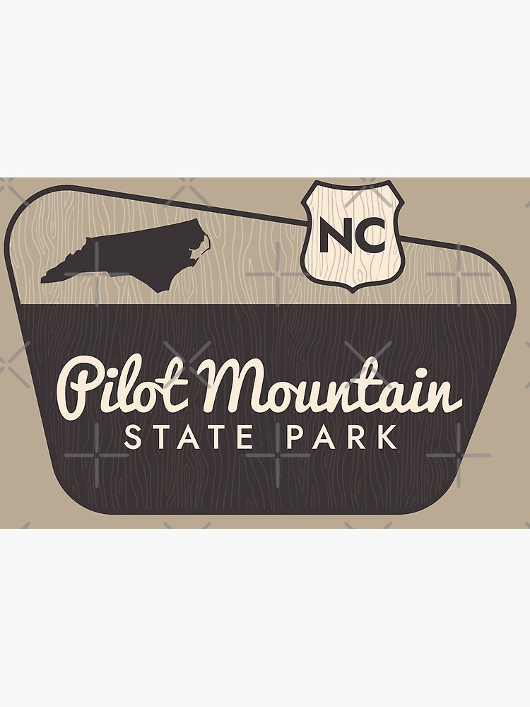 "Pilot Mountain State Park North Carolina Vintage Sign" Poster