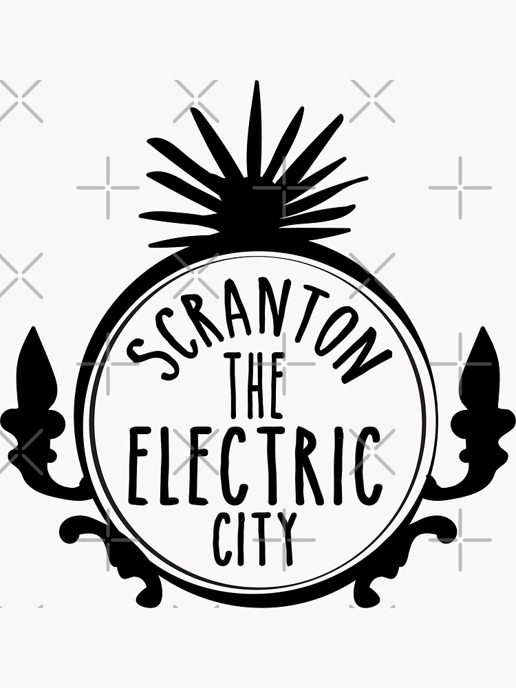 Scranton Electric City Sticker By Mlroos Redbubble