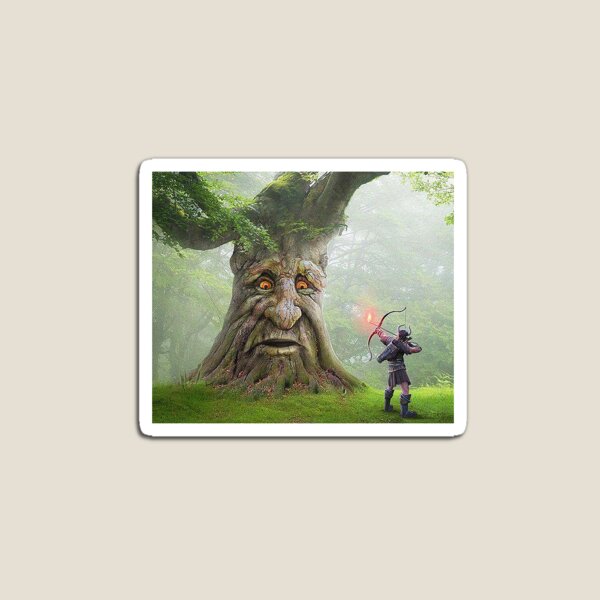 Buff Wise Mystical Tree Meme Magnet for Sale by Rezzhul