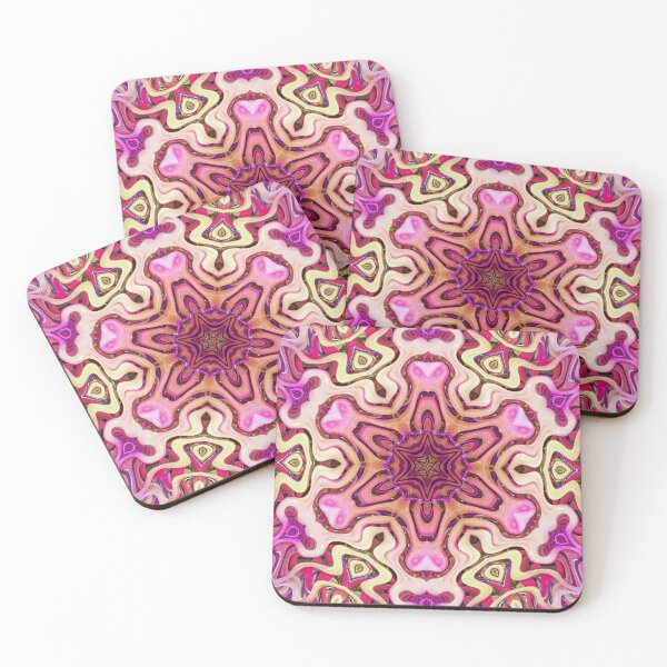 Item preview, Boho Vibes Abstract Kaleidoscope Maximalism Hippie Style Eclectic Mix of Pink Lilac Cream 7 of 16 designed and sold by Beachy.