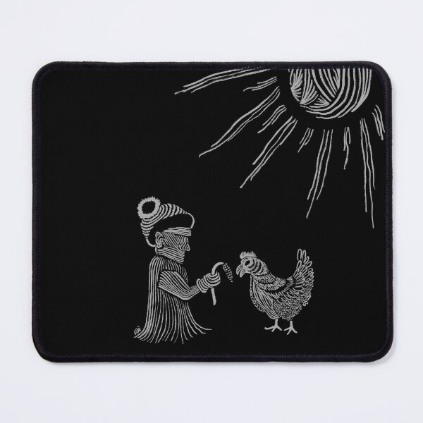Item preview, FEEDING THE CHICKENS with FILLIWIK & CHUCK line illustration  designed and sold by longlivcurio.