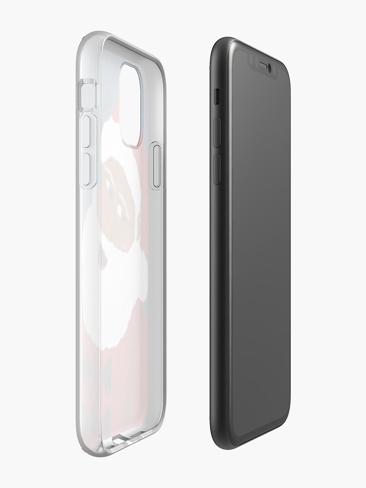 Coque iPhone « Père Noël - Noir - Vacances 2017 », par ashleycocoreedy