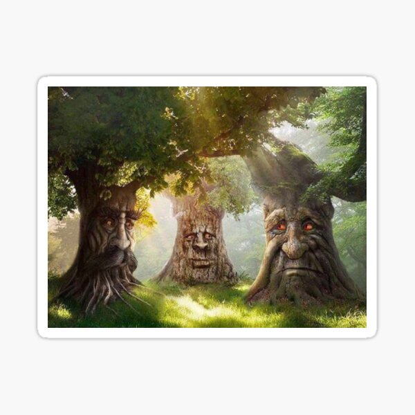 wise mystical tree - 1' Sticker