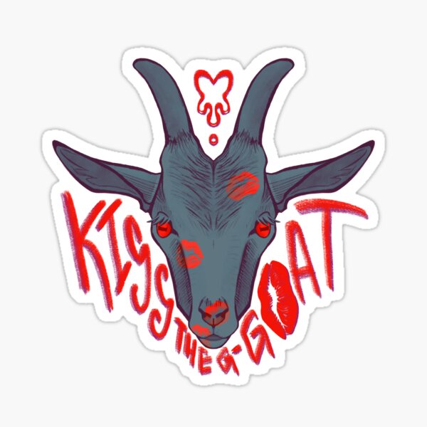 Kiss the G-Goat Sticker
