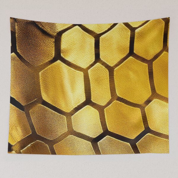 Item preview,  Futuristic Golden Hexagon Texture designed and sold by Stanley de Wekker.