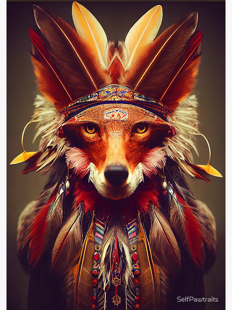 "Native American Indian Coyote, a perfect gift for Native American