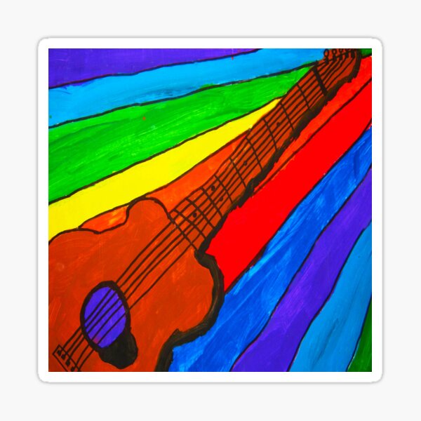 Guitar - By Olivia Millard Sticker