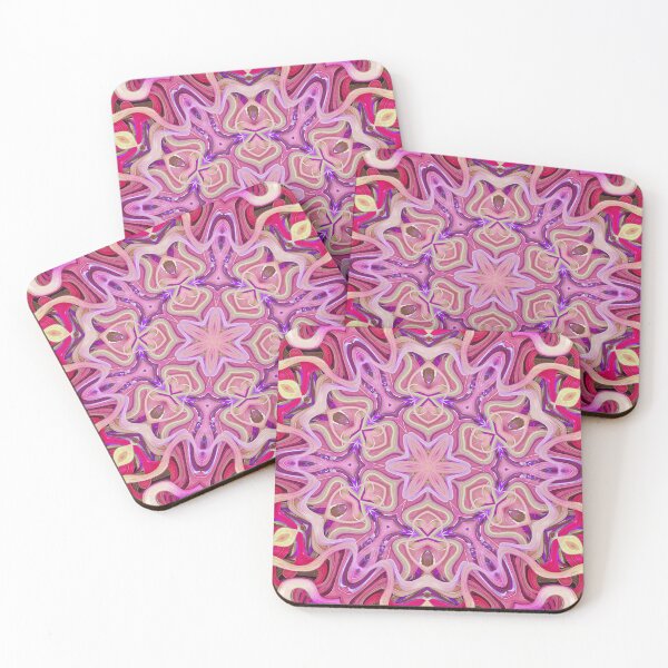 Item preview, Boho Vibes Abstract Kaleidoscope Maximalism Hippie Style Eclectic Mix of Pink Lilac Cream 8 of 16 designed and sold by Beachy.