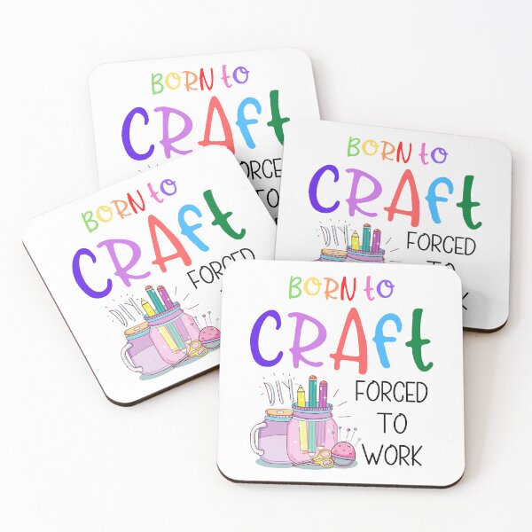 Item preview, Born to craft, forced to work. designed and sold by MerWishes.
