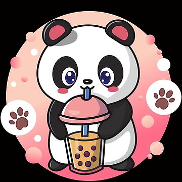 Kawaii Panda Boba Milk Tea' Poster, picture, metal print, paint by  AestheticAlex