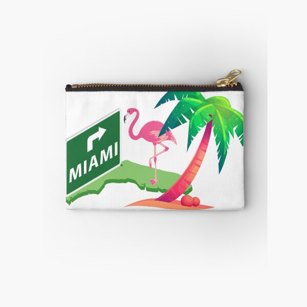 Item preview, Miami to route through trees and pink flamingos designed and sold by klimov0101.