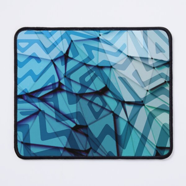 Item preview, Geometric retro teal blue pattern chaotic lines designed and sold by IMNIUM.