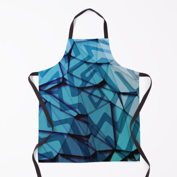 Item preview, Geometric retro teal blue pattern chaotic lines designed and sold by IMNIUM.