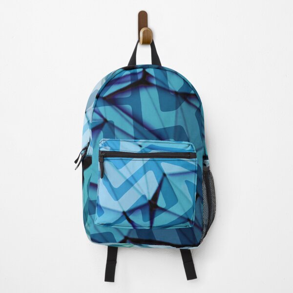Item preview, Geometric retro teal blue pattern chaotic lines designed and sold by IMNIUM.