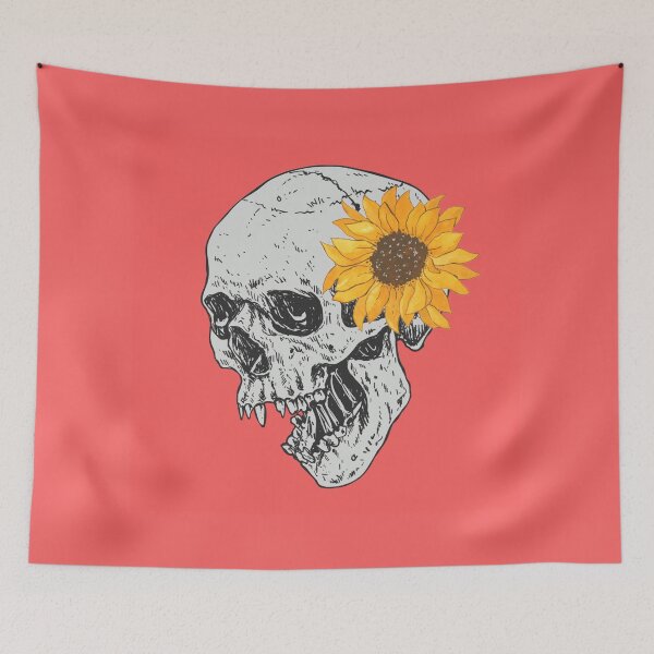 Item preview, Skull With Sunflower  designed and sold by Salva-Shop.