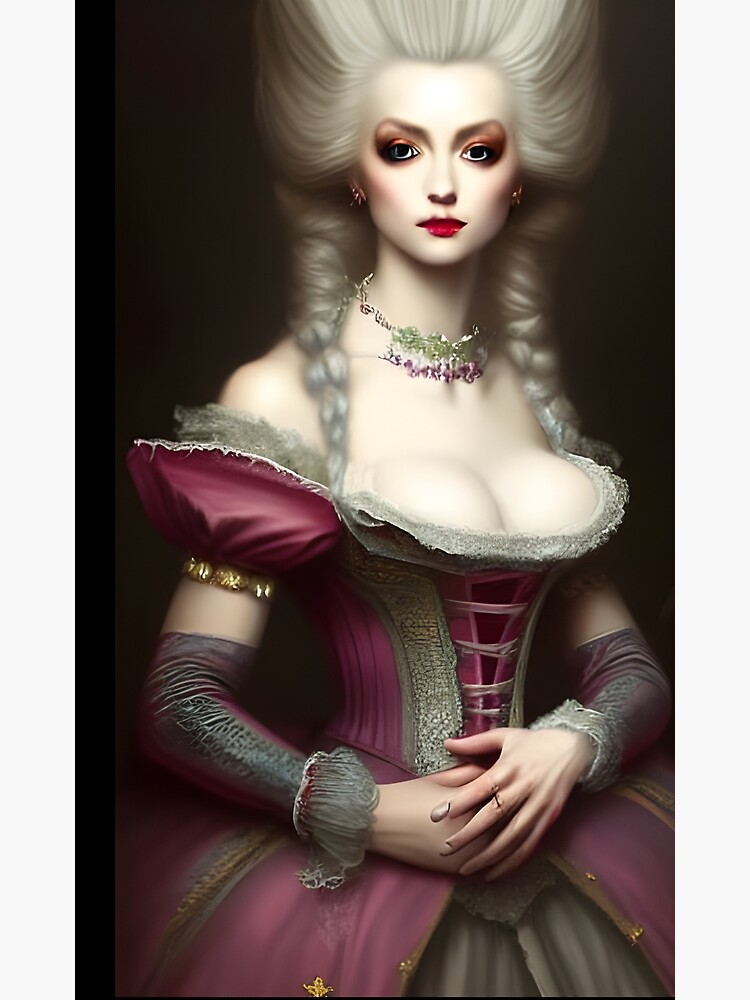 Sexy Vampire in Beautiful Marie Antoinette Dress Artwork Poster