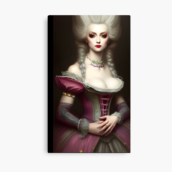 Sexy Vicious Vampire in Beautiful Marie Antoinette Dress Artwork