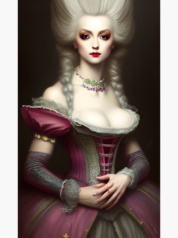 Sexy Vampire in Beautiful Marie Antoinette Dress Artwork Sticker for Sale  by Eliteijr
