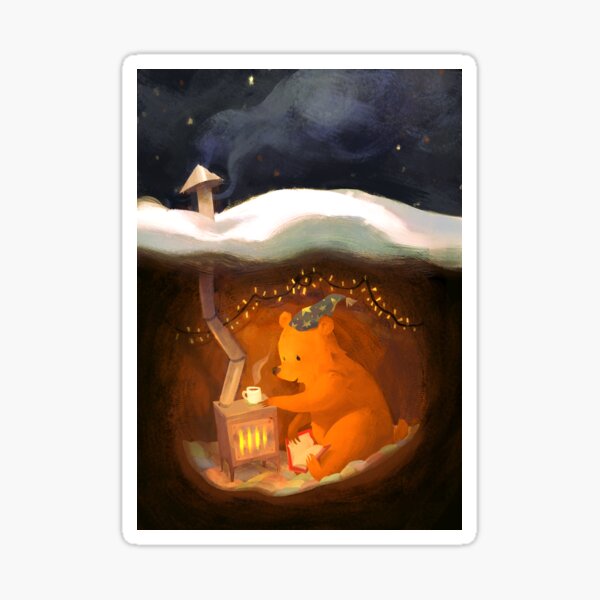 Snowy Rooftops Sticker