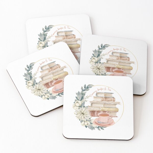 Item preview, flowery books and tea designed and sold by Inspirely.
