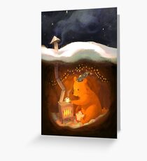 Snowy Rooftops Greeting Card
