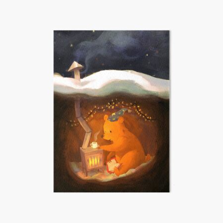 Snowy Rooftops Art Board Print