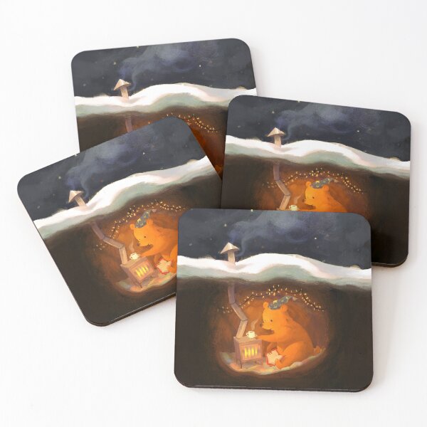 Snowy Rooftops Coasters (Set of 4)