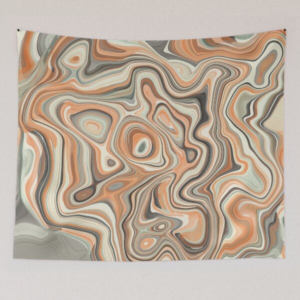 Item preview, Pumpkin Dune Abstract Liquid Pattern designed and sold by CorvusNyx.