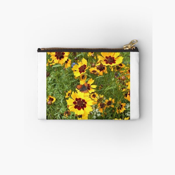 Item preview, Coreopsis tinctoria flores con mariposa de cobre designed and sold by Floral-Art.