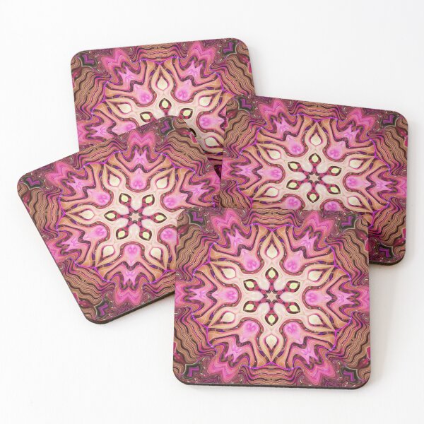 Item preview, Boho Vibes Abstract Kaleidoscope Maximalism Hippie Style Eclectic Mix of Lilac Pink Cream 9 of 16 designed and sold by Beachy.