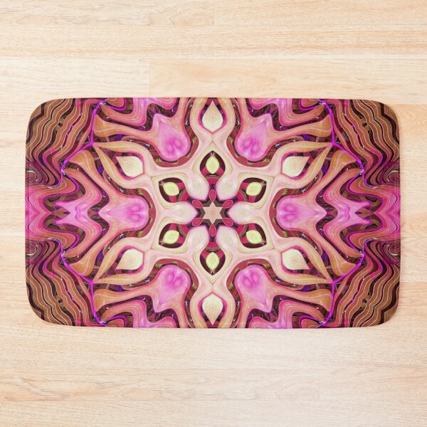 Item preview, Boho Vibes Abstract Kaleidoscope Maximalism Hippie Style Eclectic Mix of Lilac Pink Cream 9 of 16 designed and sold by Beachy.