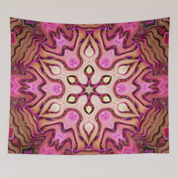 Item preview, Boho Vibes Abstract Kaleidoscope Maximalism Hippie Style Eclectic Mix of Lilac Pink Cream 9 of 16 designed and sold by Beachy.