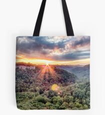 Chimney Top Rock: Sunset Tote Bag