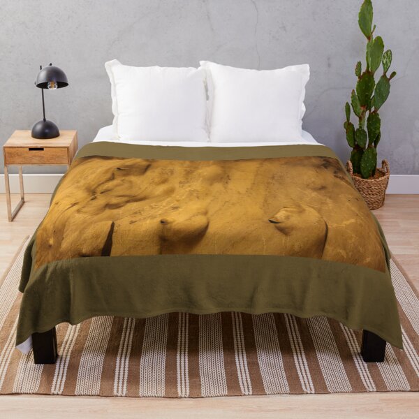 Item preview, Gnomes or trolls on golden yellow cave wall. designed and sold by kall3bu.