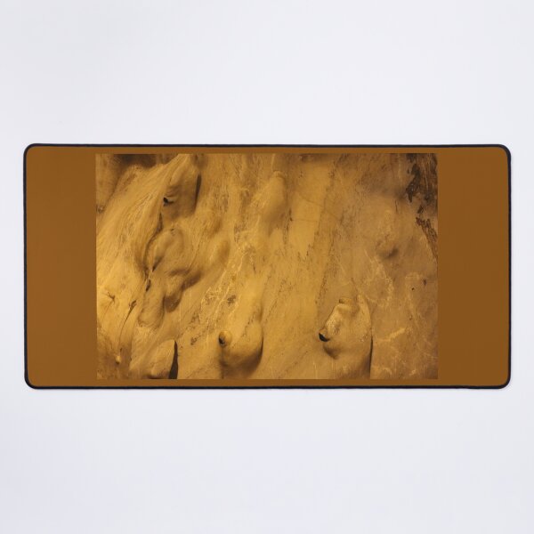 Item preview, Gnomes or trolls on golden yellow cave wall. designed and sold by kall3bu.
