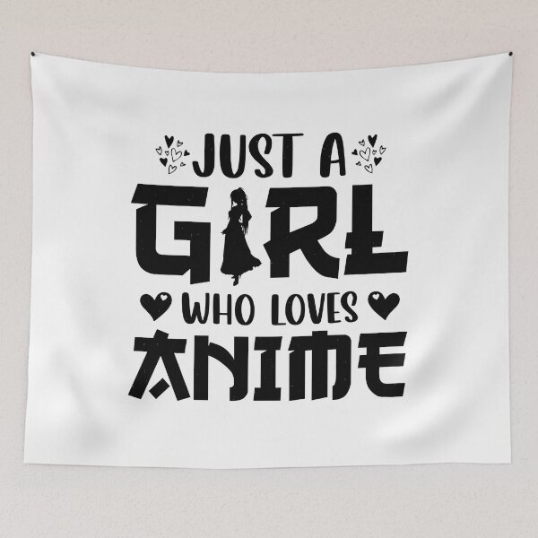 Item preview, Just a Girl Who Love Anime Black Best Gifts For Anime and Manga Lover designed and sold by TajfunX.
