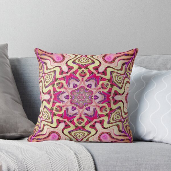 Item preview, Boho Vibes Abstract Kaleidoscope Maximalism Hippie Style Eclectic Mix of Lilac Pink Cream 10 of 16 designed and sold by Beachy.