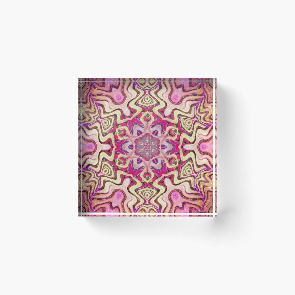 Item preview, Boho Vibes Abstract Kaleidoscope Maximalism Hippie Style Eclectic Mix of Lilac Pink Cream 10 of 16 designed and sold by Beachy.