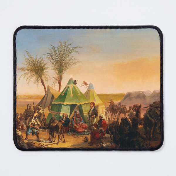 Item preview, A Bedouin Encampment | Josef Heicke | 1846 Arab History Art designed and sold by CJET.