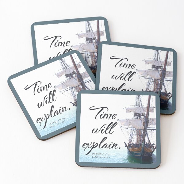 Item preview, Time will explain | Jane Austen Quote designed and sold by CastlesClassics.