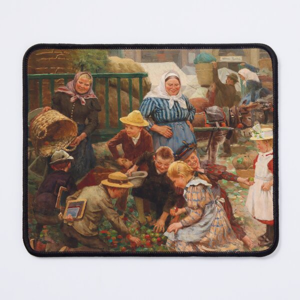 Item preview, A Busy Market | Fritz Schnitzler | 1890 Wholesome Family Art designed and sold by CJET.