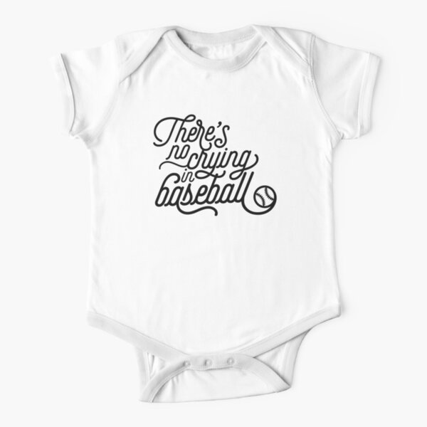 There's No Crying in Baseball Short Sleeve Baby One-Piece